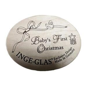 Baby's First Christmas Inge-Glas 3 Ornament Set in Gift‎ Box
